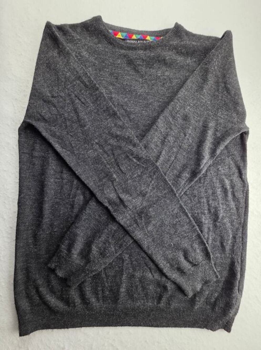 Banana Republic Flipucci Italian Yarn Merino Wool Crewneck Sweater Size XL